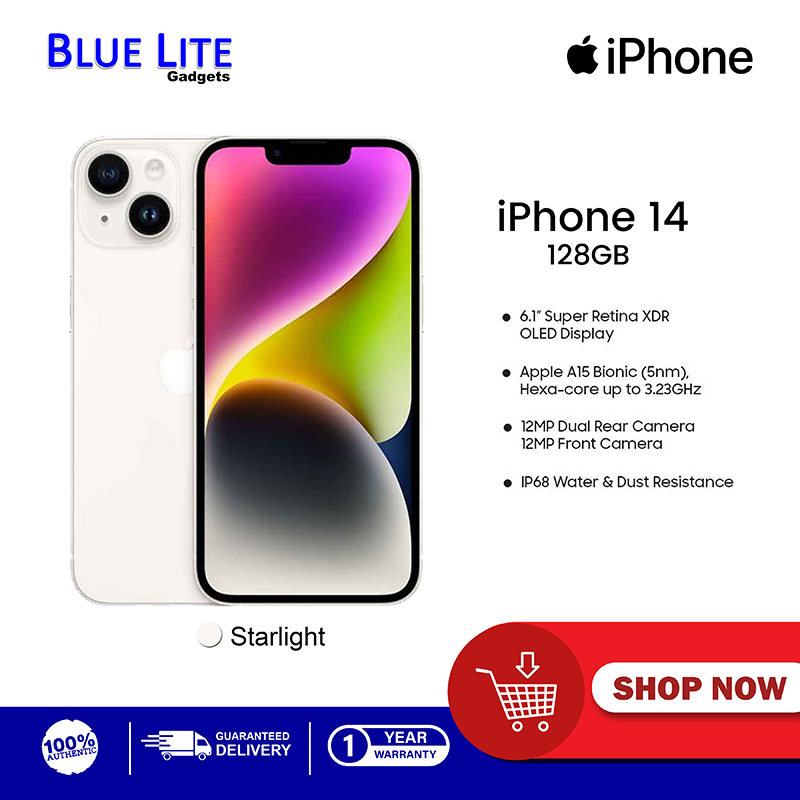 Iphone 14 128GB Starlight – BLUE LITE GADGETS INC.